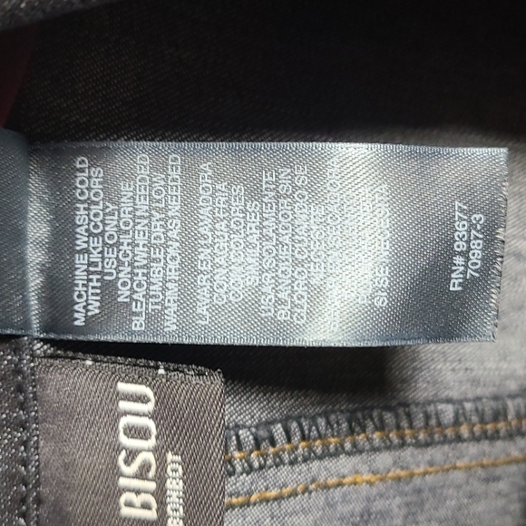 Vintage Bisou Bisou Michele Bohbot Dark Denim Zip Up Jean Jacket Sz 6 - Picture 7 of 7